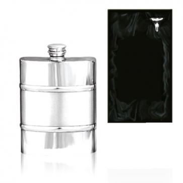 4oz Satin English Pewter Hip Flask Perfume Sample