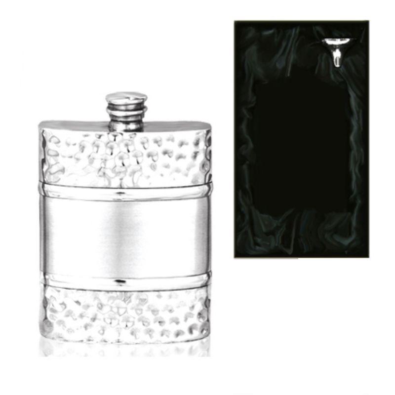 6oz Bobbled Pewter Hip Flask