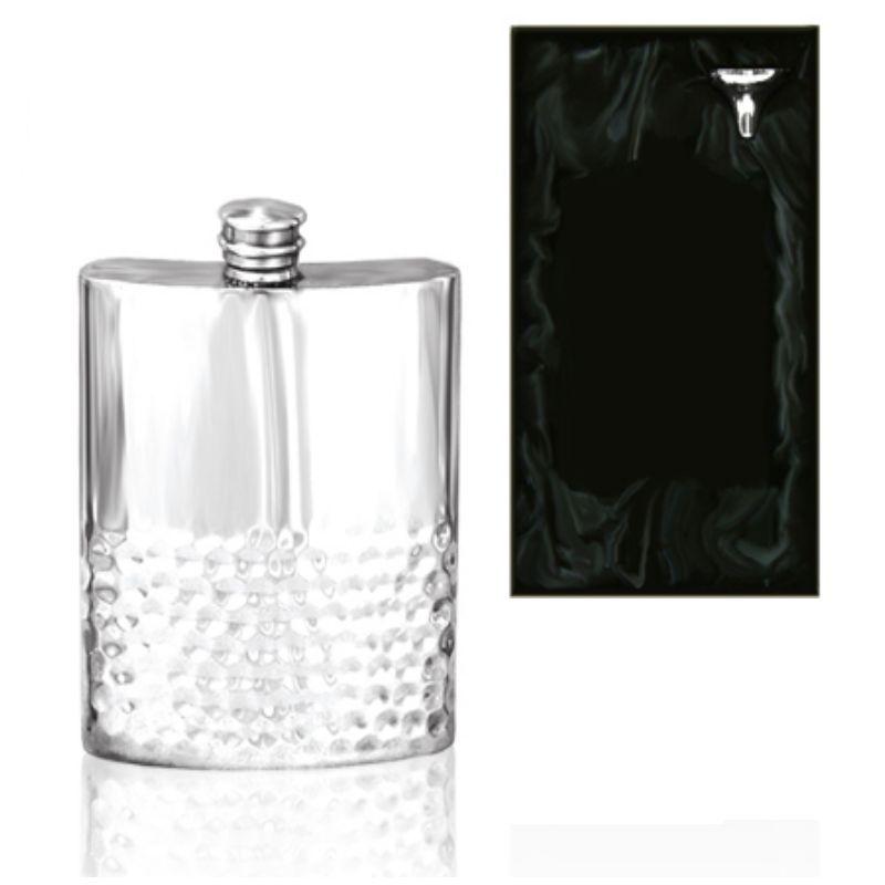 6oz Bobbled Pewter Hip Flask