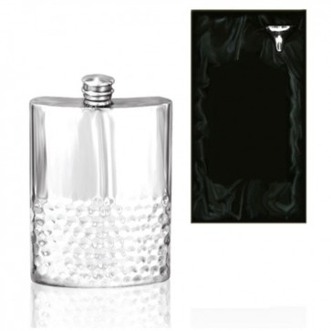 6oz Bobbled Pewter Hip Flask Perfume Sample