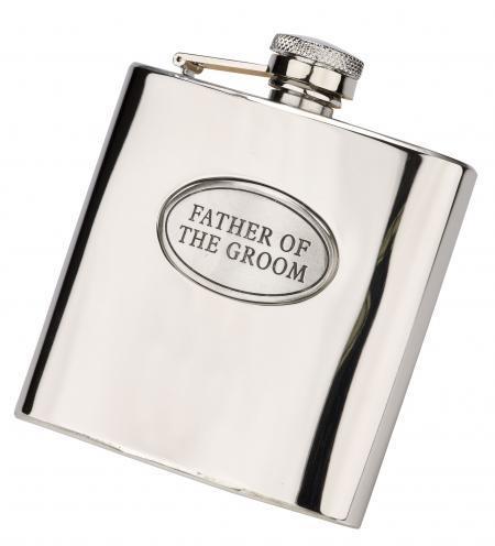 6oz 'Father of the Groom' Stainless Steel Hip Flask