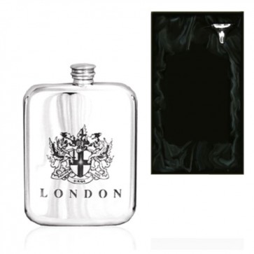 6oz London English Pewter Hip Flask Perfume Sample