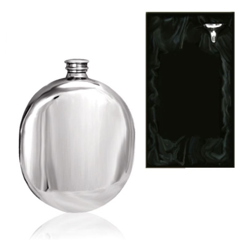 6oz Wedge Pewter Hip Flask