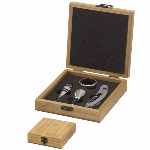 Bamboo 3 piece Wine Gift Set