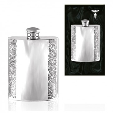 Celtic Edge Piper Pewter Hip Flask Perfume Sample