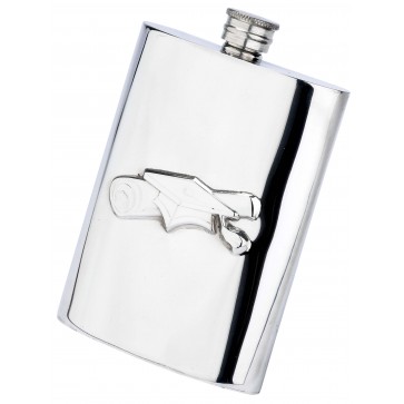 Graduation 6oz English Pewter Hip Flask Perfume Sample