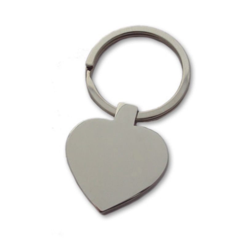 Heart Engraved Keyring -  Stainless Steel