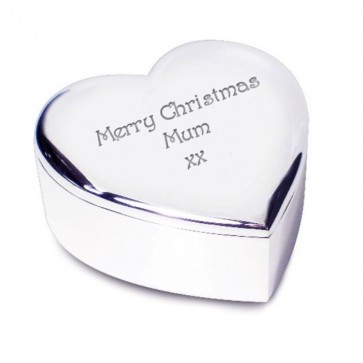 Heart Shaped Trinket Box -  Silver Plated Perfume Sample