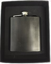 Laser Ready Brushed Antique Gold/Copper 6oz Hip Flask