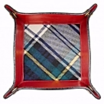 Leather Tartan Valet Tray Perfume Sample