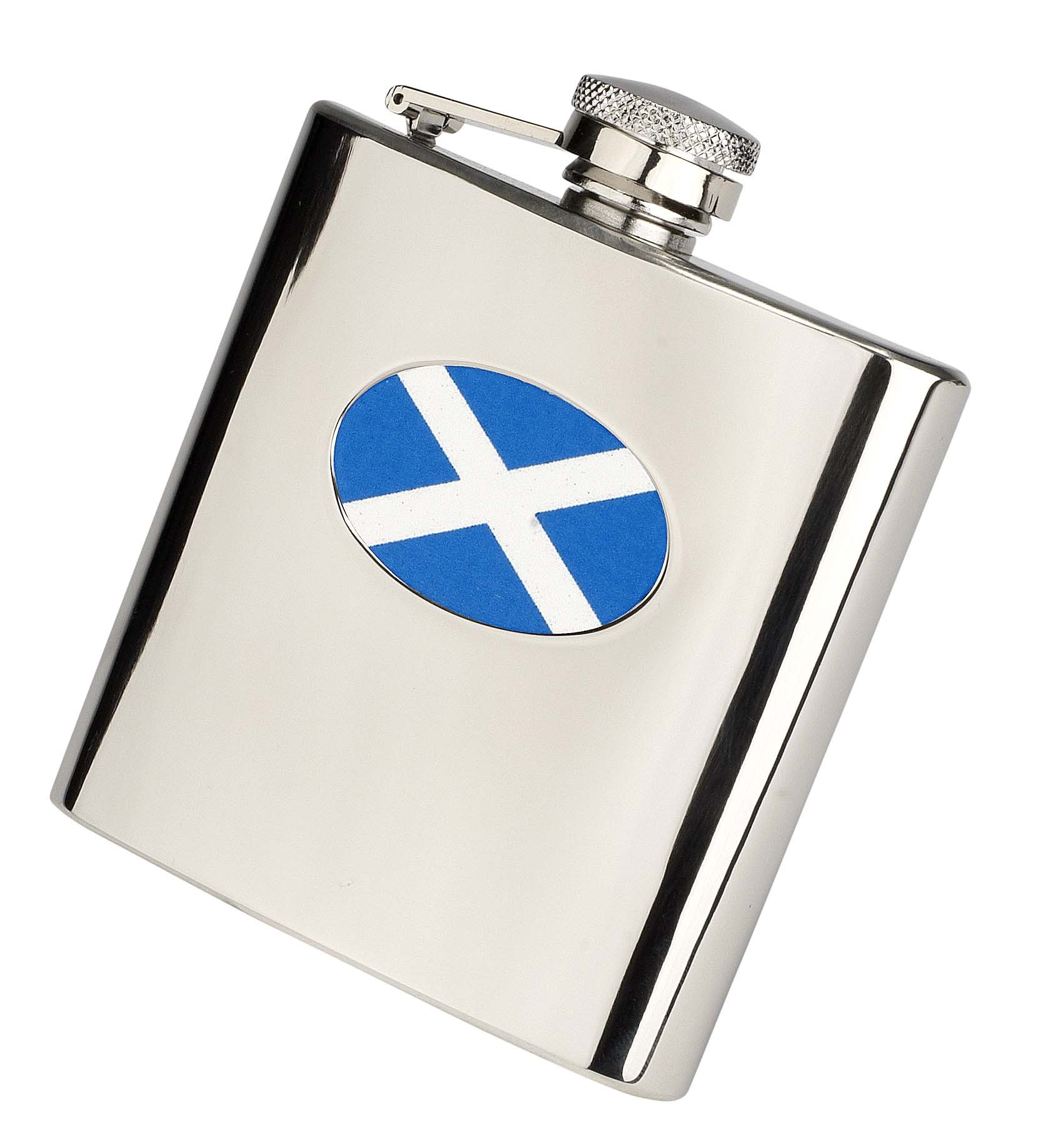 Laser Engraved 6oz Stainless Steel Hip Flask With Fisherman Design and Your Personalised Message 