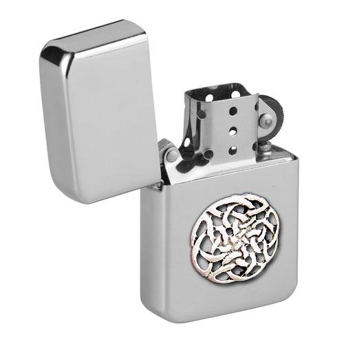 Personalised Celtic Knot Wind Proof Storm Petrol Lighter Engraved Free