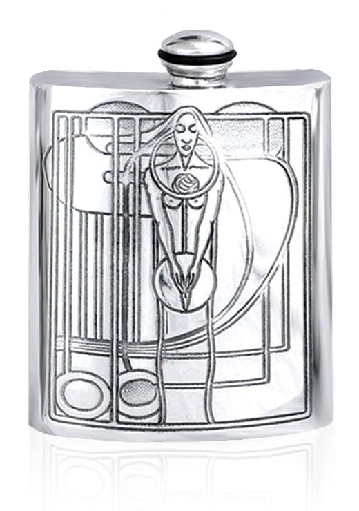 Personalised Charles Mackintosh 6oz English Pewter Hip Flask