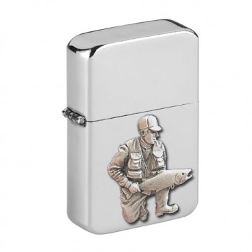 Personalised Fisherman Wind Proof Storm Petrol Lighter Engraved Free Perfume Sample