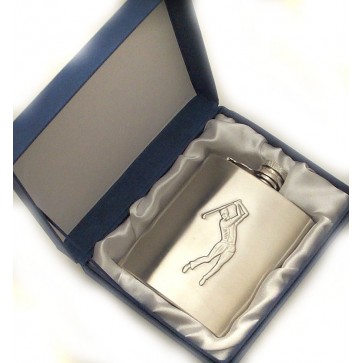 Personalised Hip Flask 6oz Golf Perfume Sample