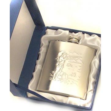 Personalised Hip Flask 6oz Hunting Shooting Perfume Sample