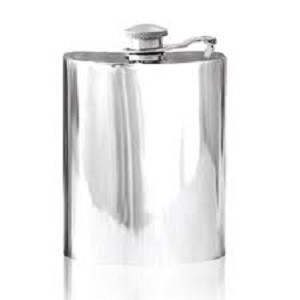 Personalised Hip Flask English Pewter Captive Lid SF503/502