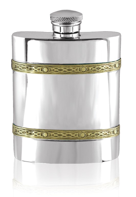 Personalised Pewter Golden Kells Hip Flask