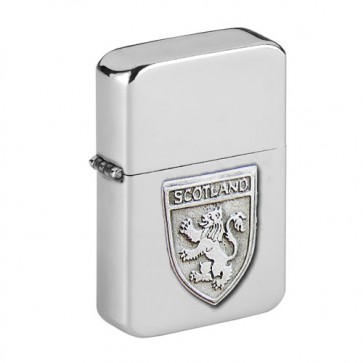 Personalised Scottish Lion Wind Proof Storm Petrol Lighter Engraved Free Perfume Sample