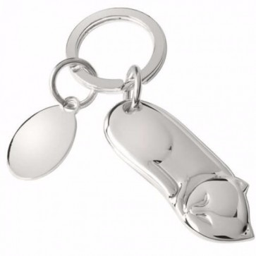 Personalised Silver Plated Cat keyring Perfume Sample