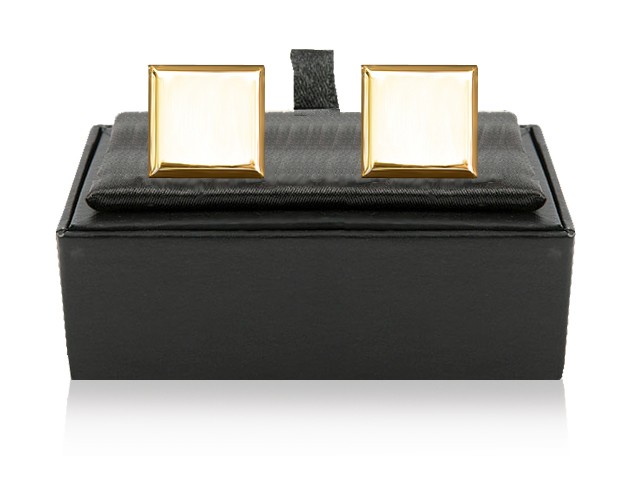 Personalised Square Cufflinks Gold Plated