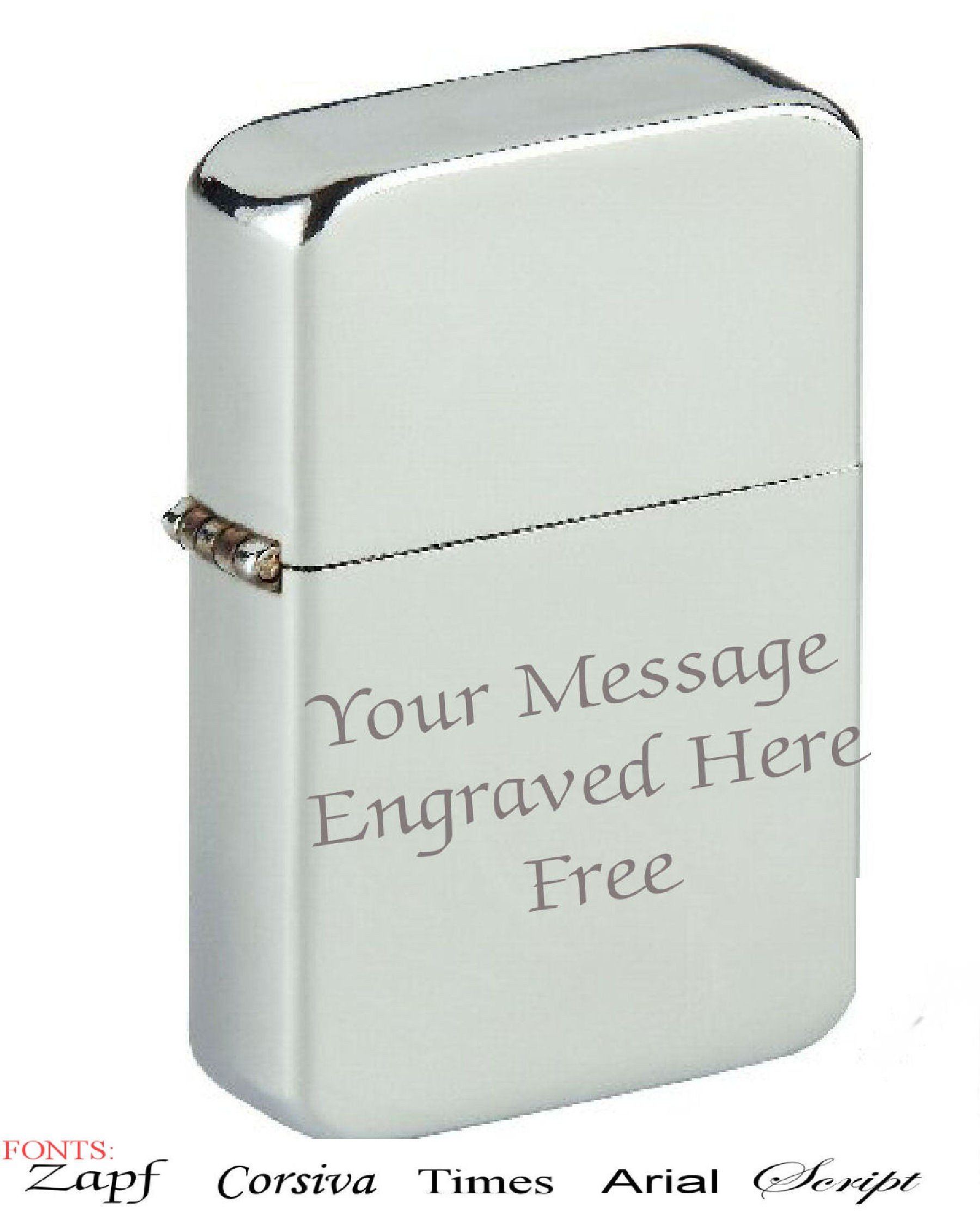 Personalised Wind Proof Storm Petrol Lighter Engraved Free