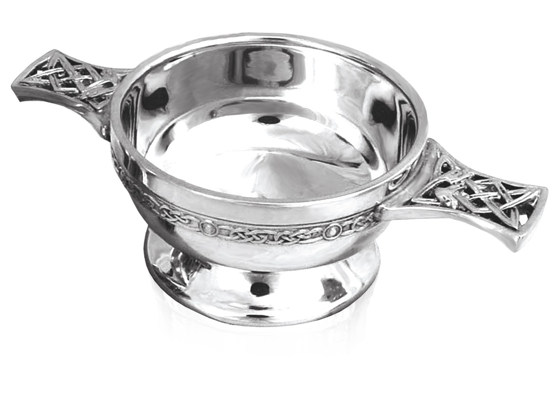 Scottish Piper Pewter Quaich