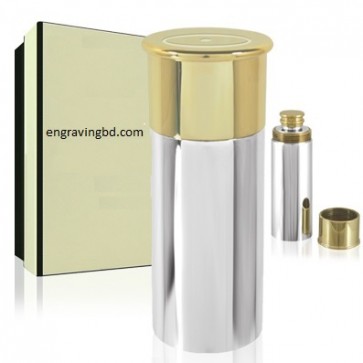 Shotgun Cartridge 16oz Pewter Hip Flask - Perfume Sample
