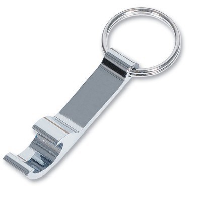 Silver Plated Bottle Opener Keyring