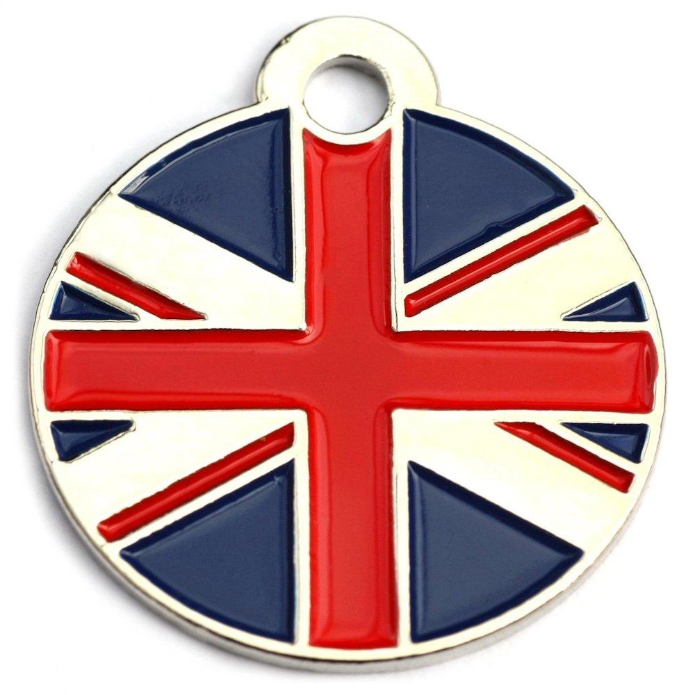 Union Jack Round Pet Tag